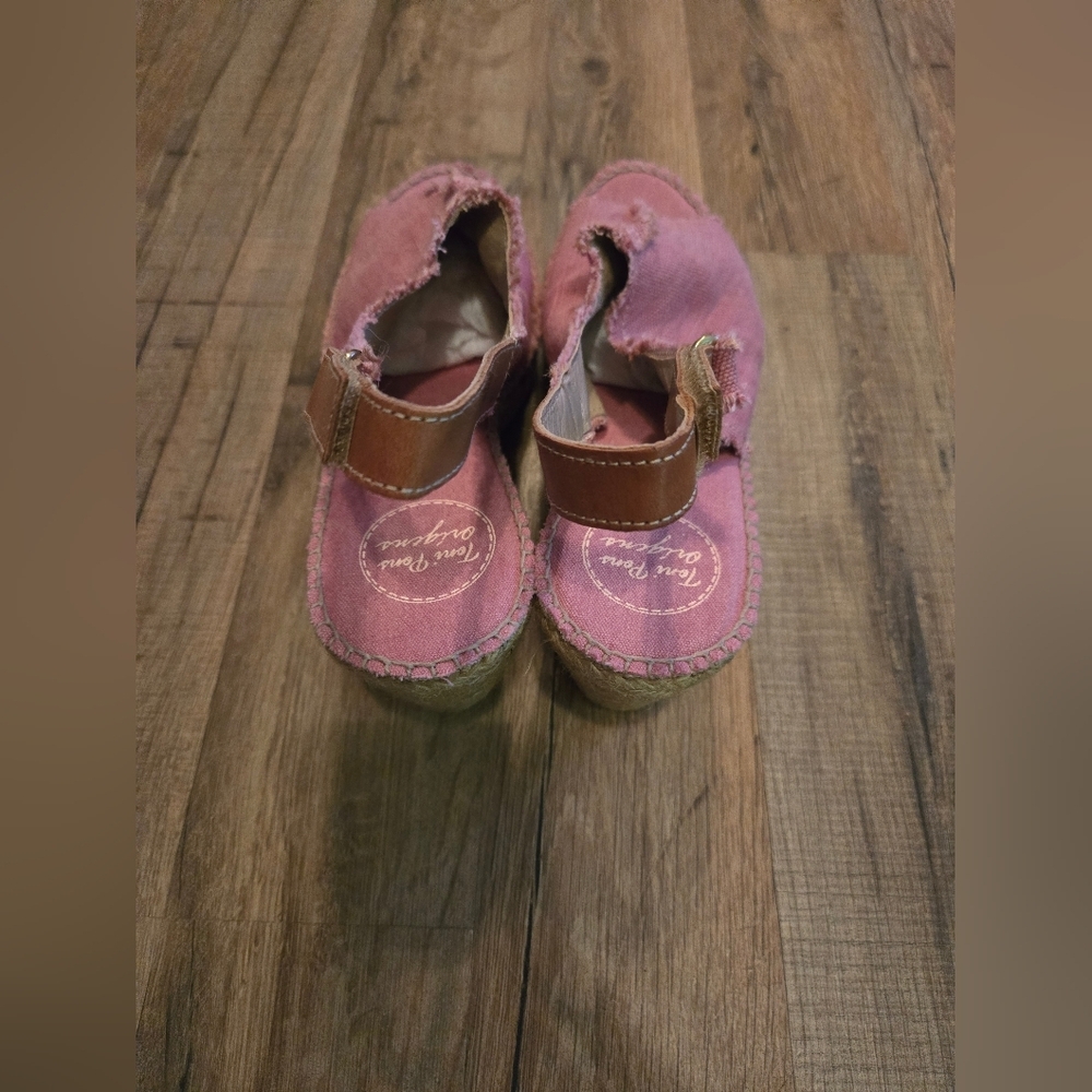 Toni Pons Origens Lugano Espadrille Wedge Sandal blush Size 8.5 US 39 EU - Picture 4 of 6
